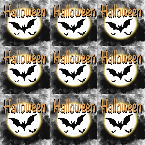 Signo Ilustración Vector Diseño Texto Icono Símbolo Negocio Halloween Etiqueta — Foto de Stock