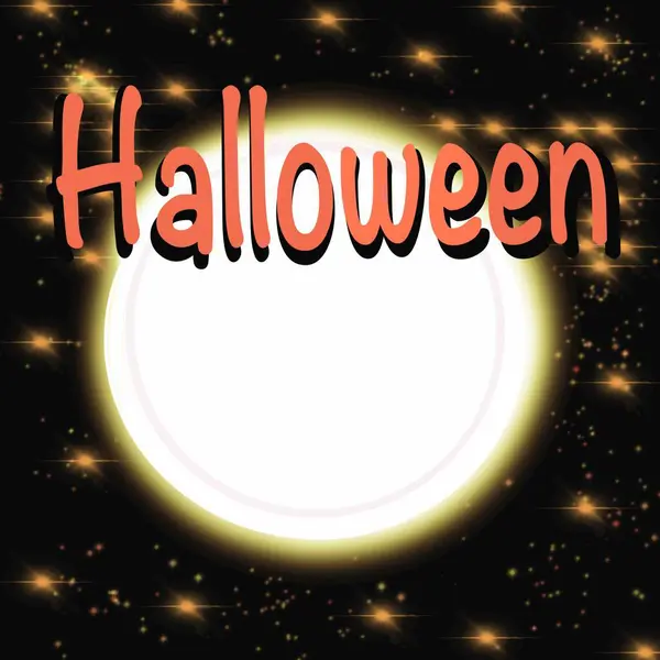 Skylt Illustration Vektor Design Text Ikon Symbol Företag Halloween Etikett — Stockfoto