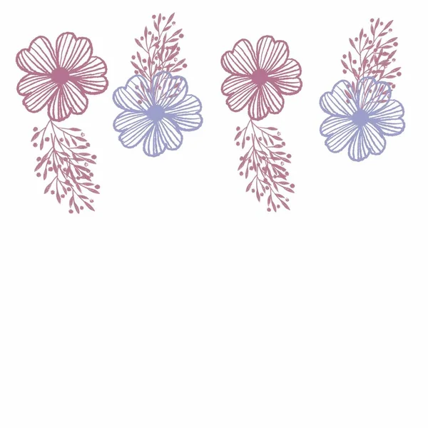 Minta Virág Vektor Karácsony Virágos Illusztráció Hópehely Design Tél Rózsaszín — Stock Fotó