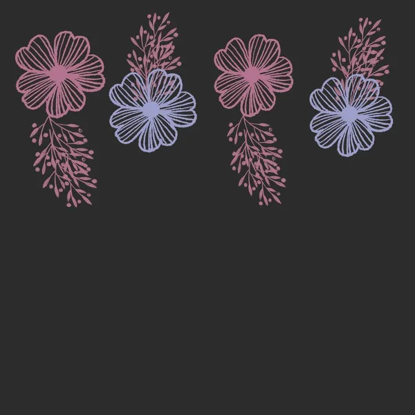 Minta Virág Vektor Karácsony Virágos Illusztráció Hópehely Design Tél Rózsaszín — Stock Fotó
