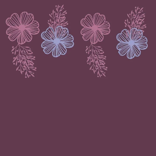크리스마스 꽃무늬 꽃송이 디자인 바다없는 꽃송이 보라색 Xmas — 스톡 사진