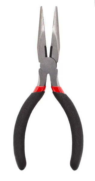 Pliers Red Black Handles Isolated White Background Hand Tools Repair — ストック写真