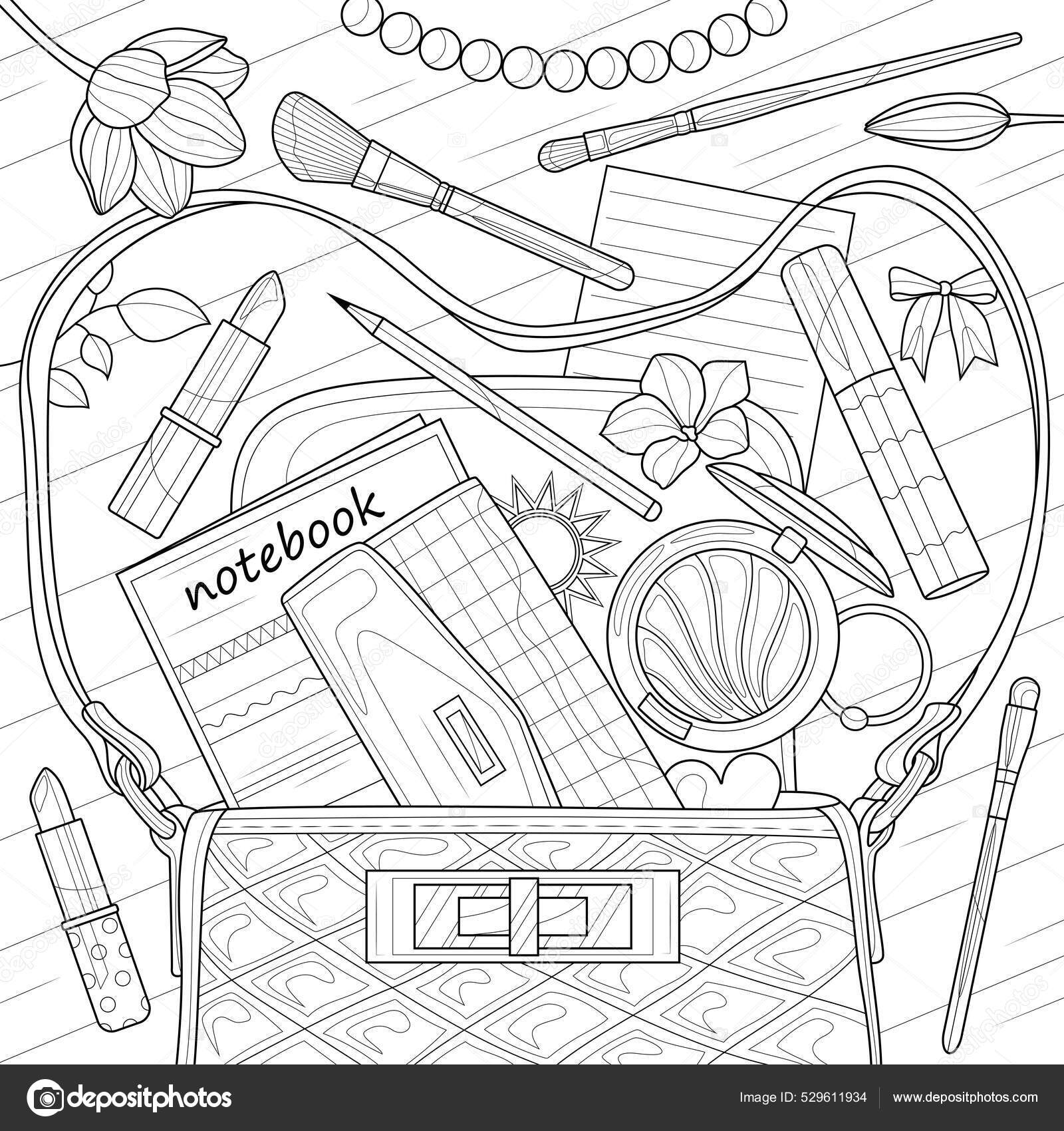 Background Coloring Supplies for Adult Coloring Books