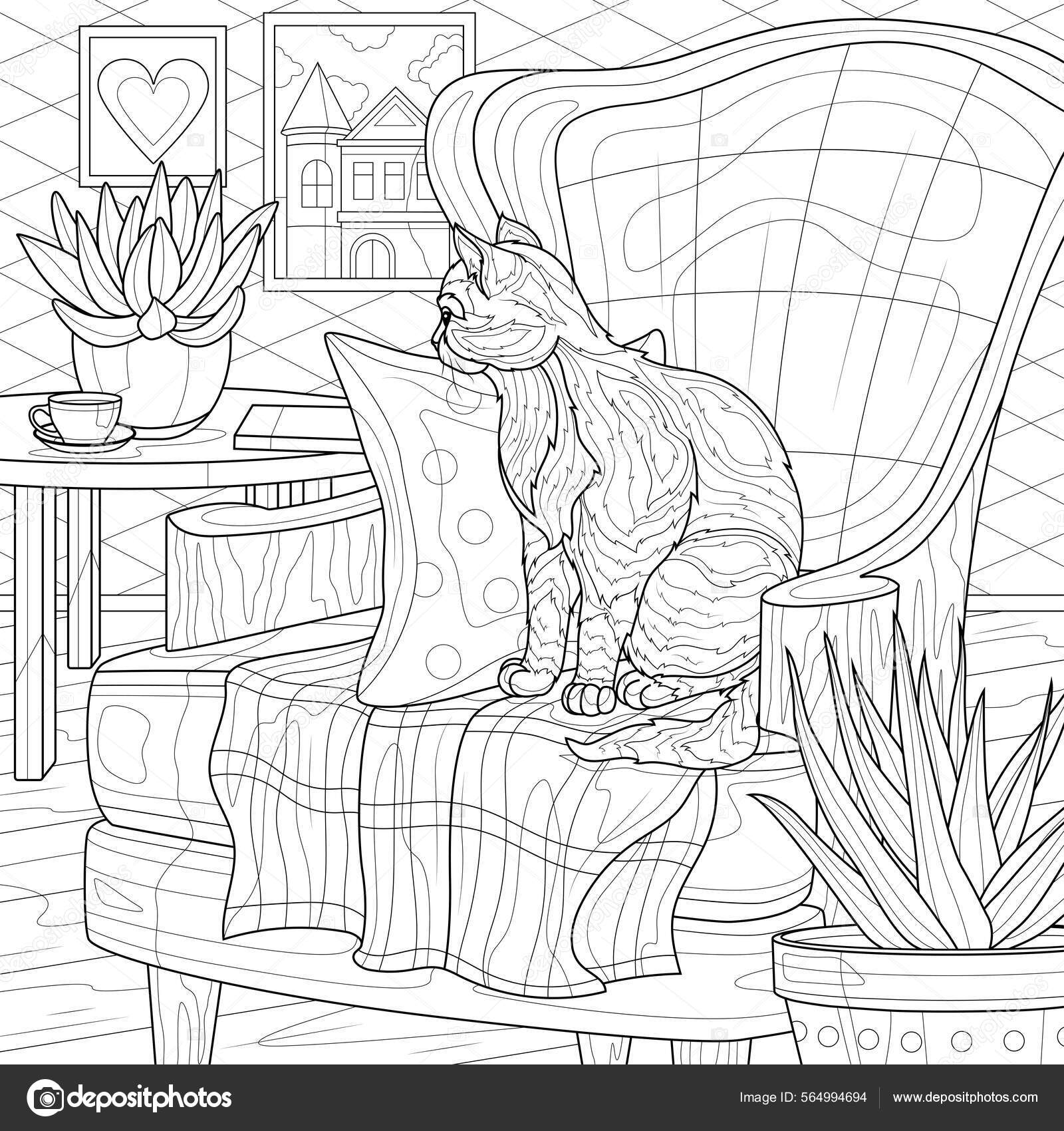 Desenhos para colorir gratuitos de Gatos para crianças - Gatos - Coloring  Pages for Adults