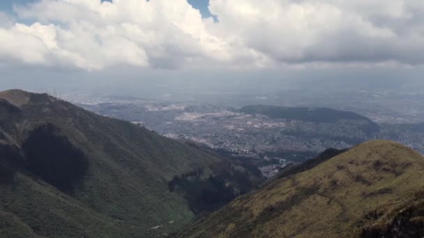 Красивый Пейзаж Гор Небом Облаками Сьерра Эквадора Красота Природы Людей — стоковое видео