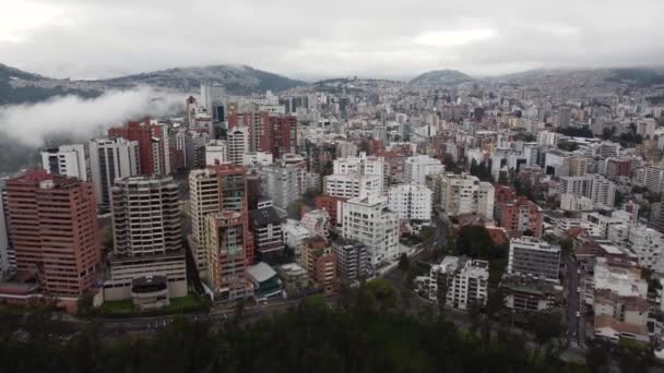 Aerial View Landscape Quito Ecuador Day City Center Latin America — Video