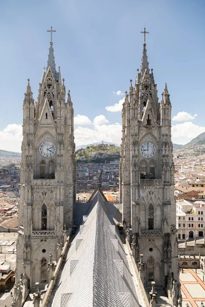 baroque and gothic style church with large bell towers, architecture and city landscape, landscape