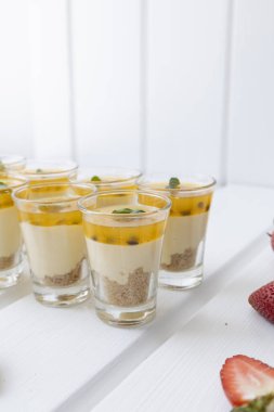 tatlı tutku tatlı ayrıntıları bardaklar, gurme aperatifler stüdyoda, iştah açıcı hamur işleri