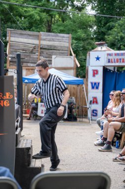 Lucha Libre Pro Wreslting, 26 Haziran 2022 'deki Michigan Taco Festivali' nde canlı performans sergiliyor.