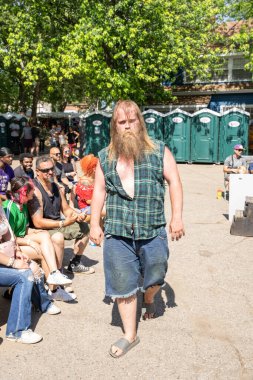 Lucha Libre Pro Wreslting, 26 Haziran 2022 'deki Michigan Taco Festivali' nde canlı performans sergiliyor.