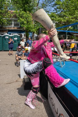 Lucha Libre Pro Wreslting, 26 Haziran 2022 'deki Michigan Taco Festivali' nde canlı performans sergiliyor.