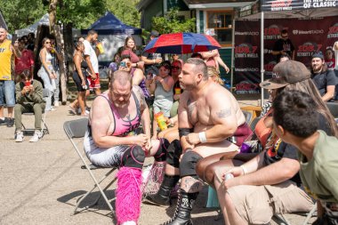 Lucha Libre Pro Wreslting, 26 Haziran 2022 'deki Michigan Taco Festivali' nde canlı performans sergiliyor.