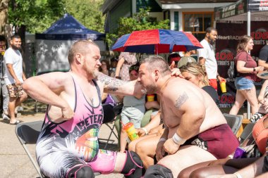 Lucha Libre Pro Wreslting, 26 Haziran 2022 'deki Michigan Taco Festivali' nde canlı performans sergiliyor.