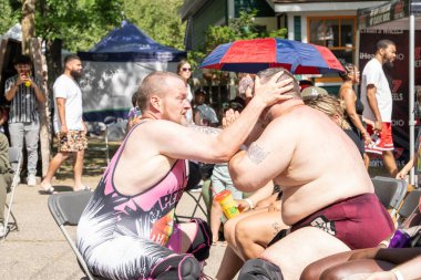 Lucha Libre Pro Wreslting, 26 Haziran 2022 'deki Michigan Taco Festivali' nde canlı performans sergiliyor.