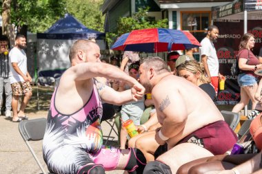 Lucha Libre Pro Wreslting, 26 Haziran 2022 'deki Michigan Taco Festivali' nde canlı performans sergiliyor.