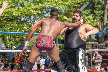 Lucha Libre Pro Wreslting, 26 Haziran 2022 'deki Michigan Taco Festivali' nde canlı performans sergiliyor.