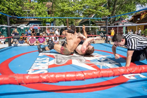 Lucha Libre Pro Wreslting จะแสดงสดท เทศกาลม แกน Taco ในว นายน — ภาพถ่ายสต็อก