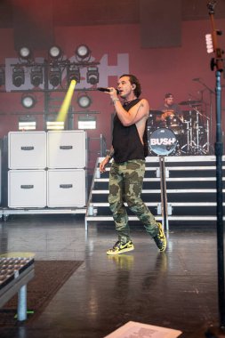 Bush performs live with Alice In Chains and Breaking Benjamin with special guest L.I.F.E. Project at he Pine Knob Music Theater in Clarkston, Michigan on 08-16-2022