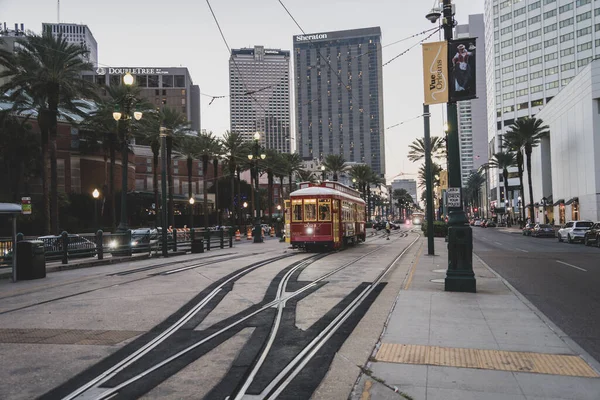 Teleféricos Históricos Funcionan Centro Nueva Orleans Luisiana 2022 — Foto de Stock