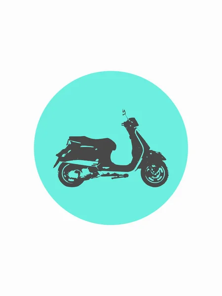 Scooter Icon Circle Rendering Modern Logo Design — Zdjęcie stockowe