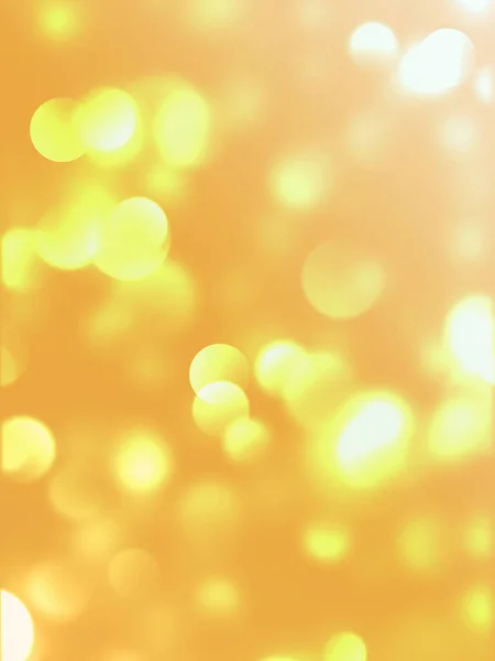 黄色の背景にボケ粒子 3Dレンダリング — ストック写真
