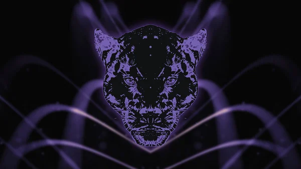 Panther Head Background Abstract Patterns — Stock Photo, Image