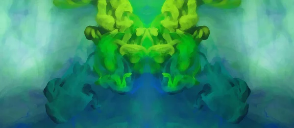Хмара Зеленого Чорнила Воді Абстрактний Фон — стокове фото