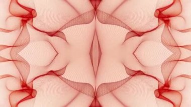 Soyut kırmızı desenler hareket halinde, 3 boyutlu görüntüleme