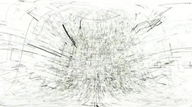 Futuristic hi-tech background, 3D animation, black and white