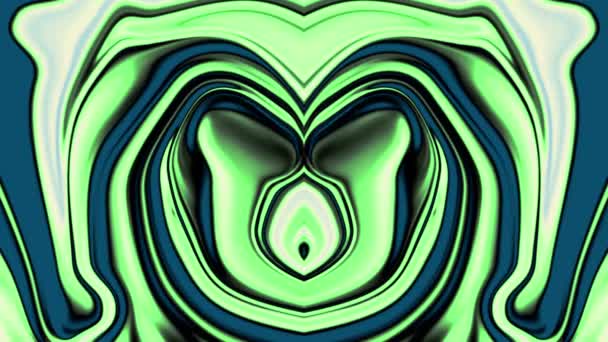Layers Blue Green Paints Animation Psychedelic Background — Video