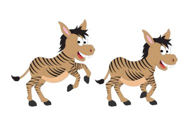 şirin hayvan çizgi filmi basit vektör illüstrasyonu