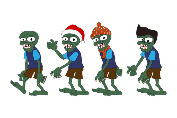 Roztomilý Zombie Kreslený Obrázek — Stockový vektor