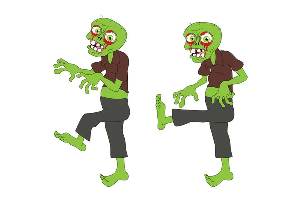 Roztomilý Zombie Kreslený Obrázek — Stockový vektor