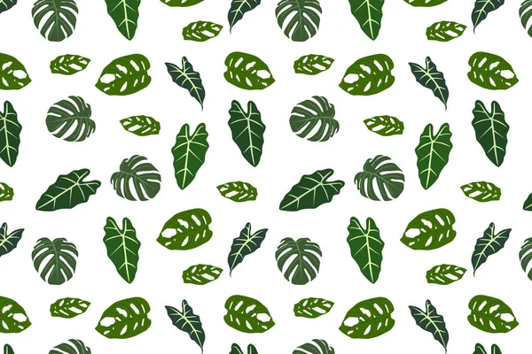 Cute Leaf Seamless Pattern — Stock Vector