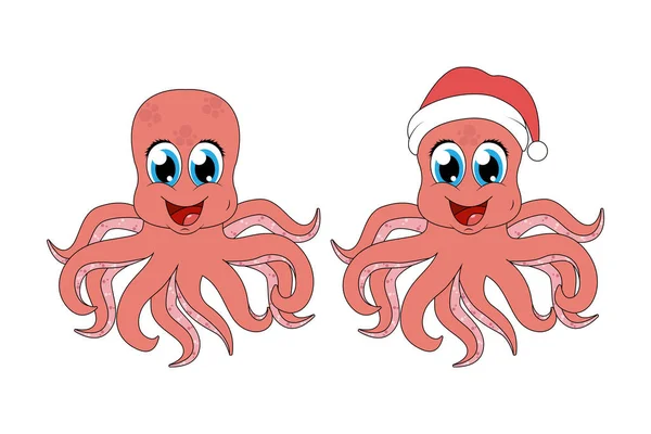 Cute Octopus Animal Cartoon Graphic — Stockvektor