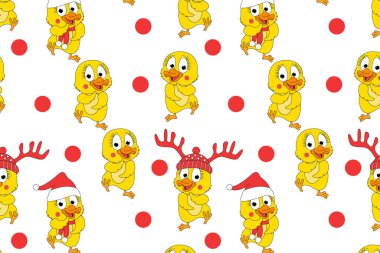 Şirin ördek hayvan çizgi film deseni