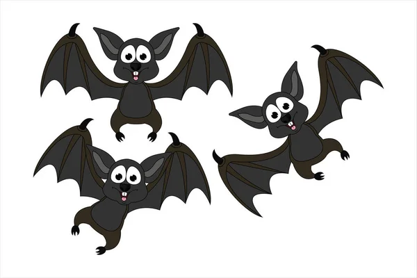 Lindo Animal Murciélago Ilustración Dibujos Animados — Archivo Imágenes Vectoriales