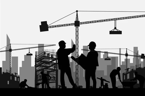 cute construction activity silhouette