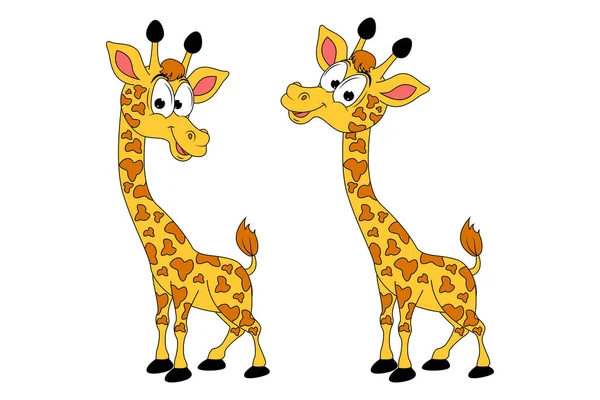 Mignon Girafe Animal Dessin Animé Graphique — Image vectorielle