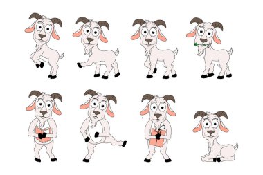 cute goat animal cartoon graphic