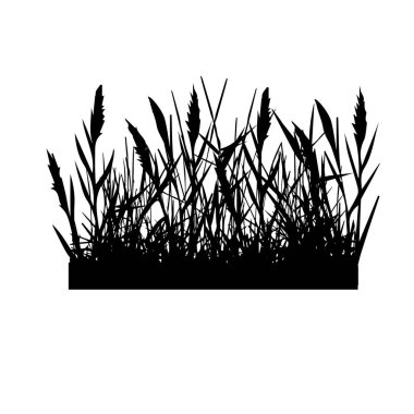 cute grass silhouette illustration