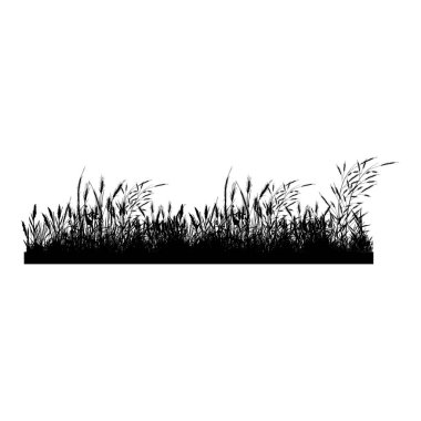 cute grass silhouette illustration