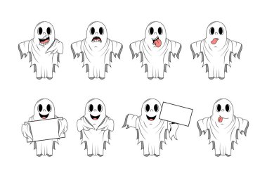 Şirin hayalet çizgi film çizimi grafiği