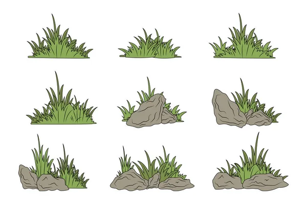 可愛い草の形のイラストグラフィック — ストックベクタ