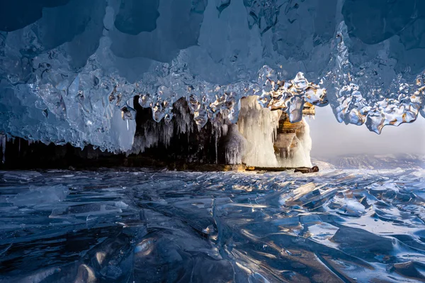 Ледовая Пещера Озера Байкал — стоковое фото