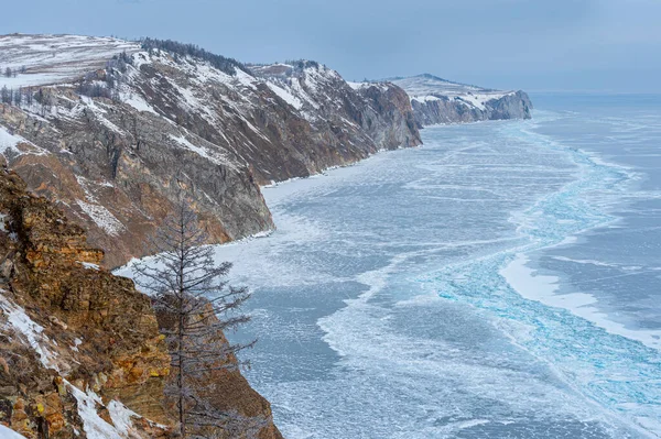 Het Spannende Landschap Van Het Baikalmeer Omgeving Stockfoto