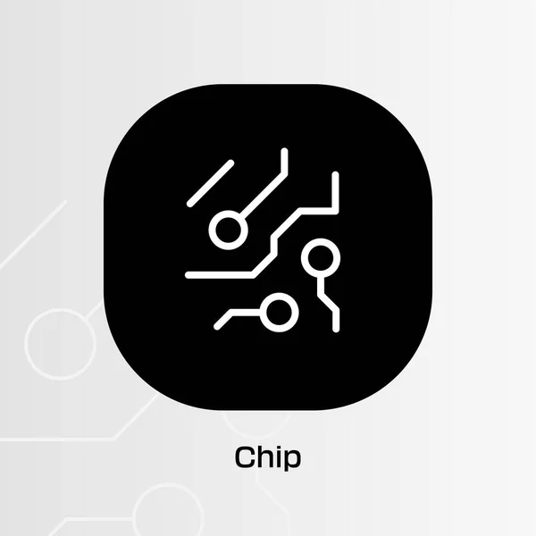 Chip icon on rounded background. App icon.