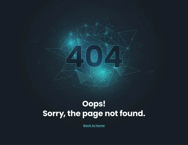 Abstract digital network connection 404 error page template.