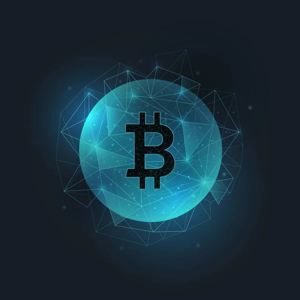 Virtual Symbol Bitcoin Crypto Currency — Vector de stock