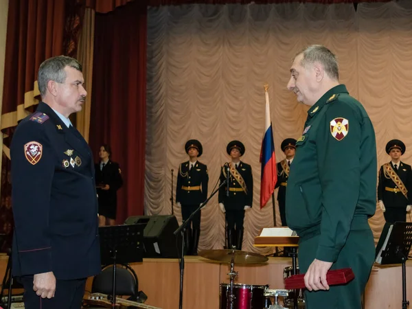 Moskwa Rosja 2019 Generał Dywizji Igor Golloyev Dowódca Centralnego Okręgu — Zdjęcie stockowe